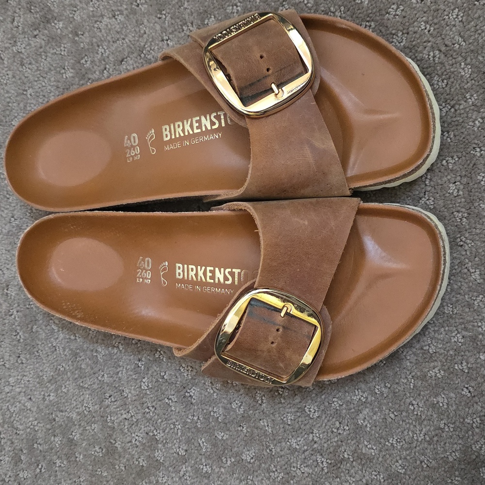 Birkenstock Madrid Brown Big Buckle Sandals Size 9